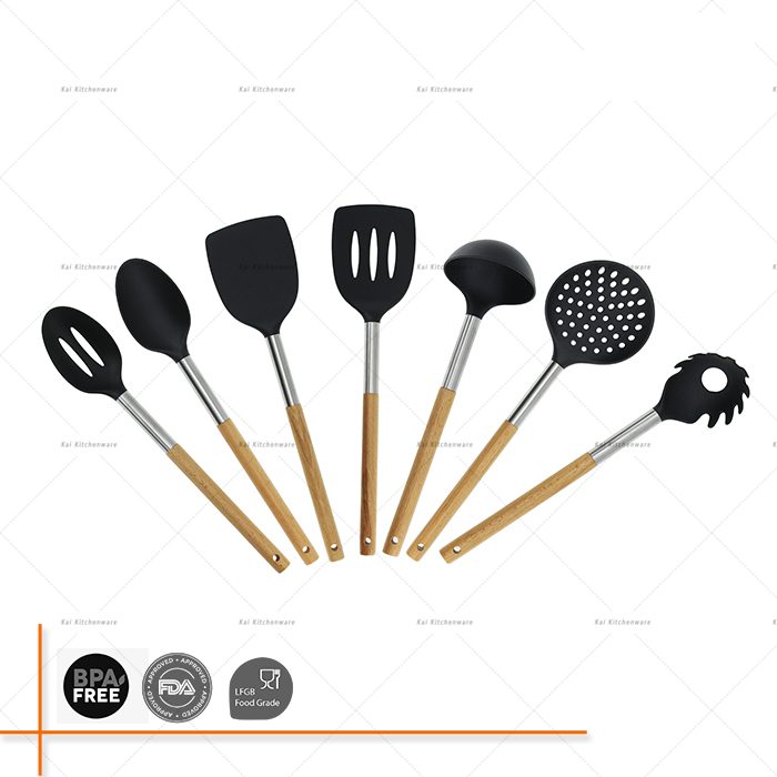 D00002 - Nylon Kitchen Utensil Set with Beech Wood Handle | Kai Kitchenlife