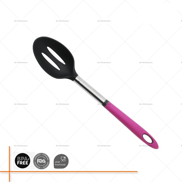 D00029 - Nylon Slotted Spoon with PP+TPR Handle | Kai Kitchenlife