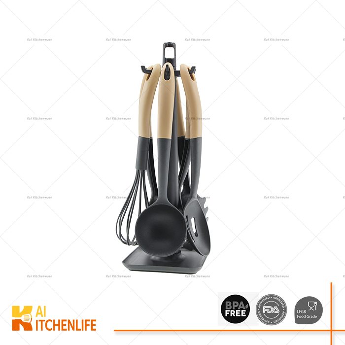D00075 - 7pc Cooking Utensils with Stand | Kai Kitchenlife