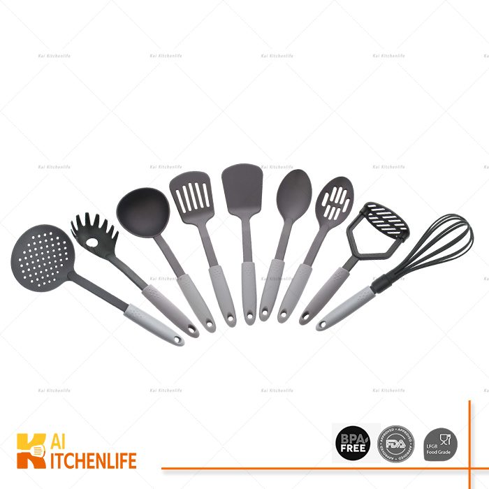 D00123 - Nylon Cooking Utensils Set with Plastic Handle | Kai Kitchenlife