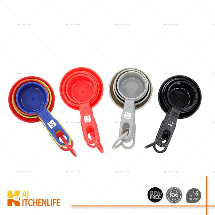 D00142 - Measuring Cups with Colorful Print Set of 4 | Kai Kitchenlife