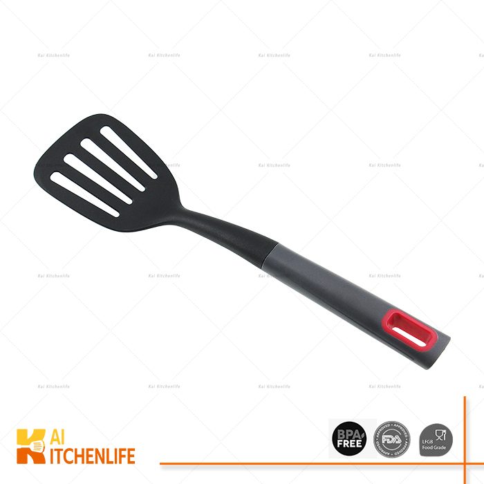 D00220 - Nylon Slotted Turner with Colorful Handle | Kai Kitchenlife