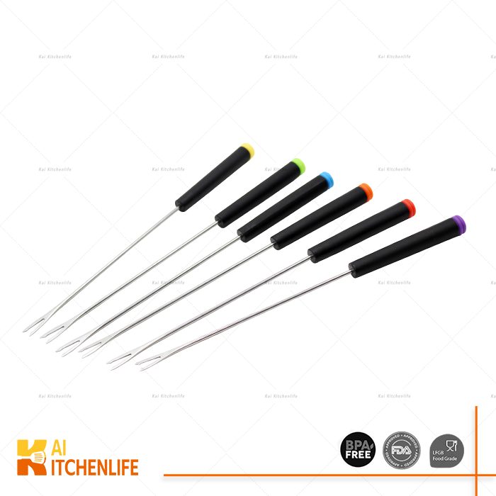D00320 - 6PCS Color Coding Fondue Fork Set | Kai Kitchenlife