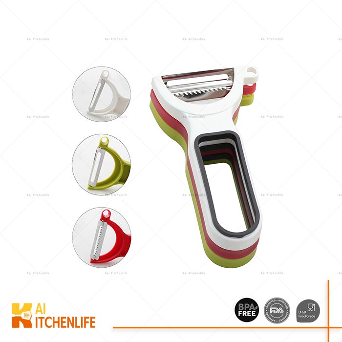 D00328 - Set of 3 Peelers | Kai Kitchenlife