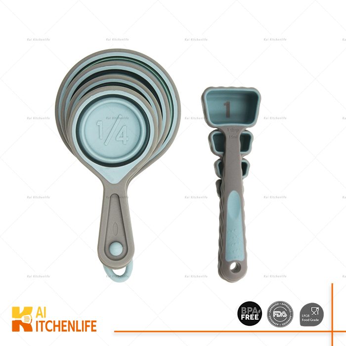 D00358 - 8PCS Silicone Measuring Cup Set | Kai Kitchenlife
