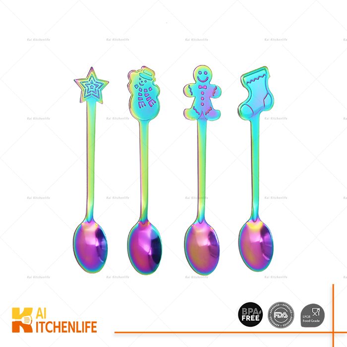 D00423 - 4 Pieces Christmas Dessert Spoon | Kai Kitchenlife