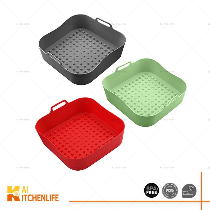 D00440 - Silicone Square Air Fryer Basket Set of 2 | Kai Kitchenlife