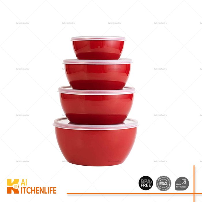 D00472 - 4-Piece Mixing Bowl Set with Lids | Kai Kitchenlife