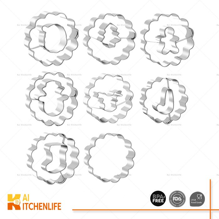 D00480 - Christmas Cookie Cutter Set 8Pcs | Kai Kitchenlife