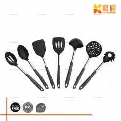 Nylon Cooking Utensils Set, Non-Stick Kitchen Tools with Stainless Steel Tube & PP Handle, BPA-Free Kitchen Gadgets