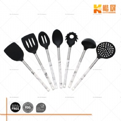 Nylon Kitchen Utensils Set with Marbled Handle